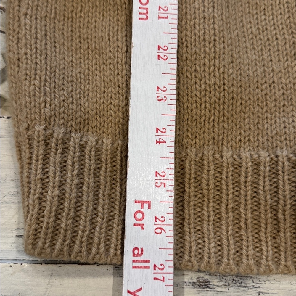 Relaxed Shawl Collar Cable Knit Sweater Cardigan - Beige - Picture 9 of 12